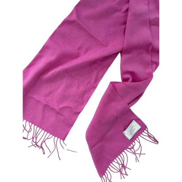 Coach 100%  PURE CASHMERE PINK SCARF NEW - Picture 5 of 5